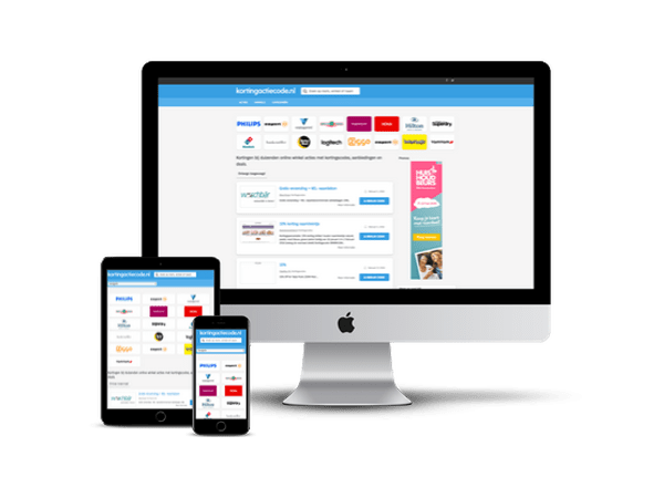 Kortingscodes website
